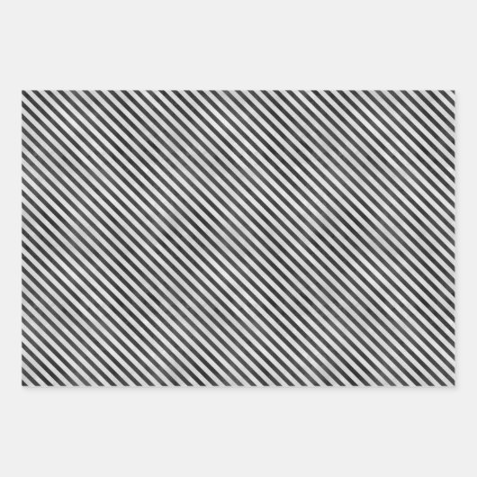 Spooky Fun Halloween Schwarz-weiß Skulls Streifen Geschenkpapier Set (Vorderseite)