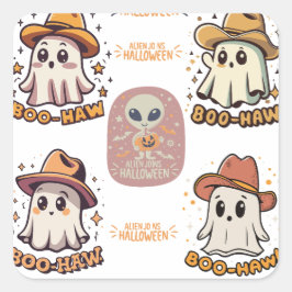 Spooky Fun: Halloween-Sticker-Set Quadratischer Aufkleber