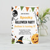 Spooky Fun Party Card für Kinder oder Erwachsene Einladung (Stehend Vorderseite)