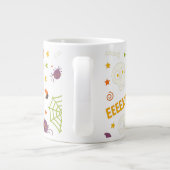 Spooky & Fun Pumpkin - farbenfrohe Halloween-Muste Jumbo-Tasse (Rückseite)