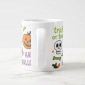 Spooky & Fun Pumpkin - farbenfrohe Halloween-Muste Jumbo-Tasse (Rückseite)
