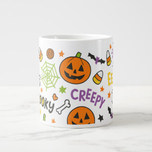 Spooky & Fun Pumpkin - farbenfrohe Halloween-Muste Jumbo-Tasse