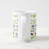 Spooky & Fun Pumpkin - farbenfrohe Halloween-Muste Jumbo-Tasse (Rückseite)