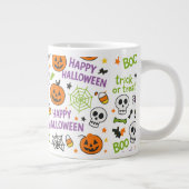 Spooky & Fun Pumpkin - farbenfrohe Halloween-Muste Jumbo-Tasse (Rechts)