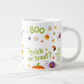 Spooky & Fun Pumpkin - farbenfrohe Halloween-Muste Jumbo-Tasse (Rechts)