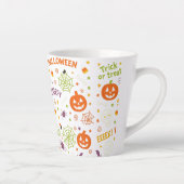 Spooky & Fun Pumpkin - farbenfrohe Halloween-Muste Milchtasse (Rechts)