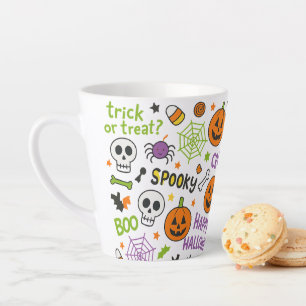 Spooky & Fun Pumpkin - farbenfrohe Halloween-Muste Milchtasse