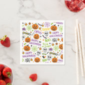 Spooky & Fun Pumpkin - farbenfrohe Halloween-Muste Serviette (Beispiel)