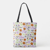 Spooky & Fun Pumpkin - farbenfrohe Halloween-Muste Tasche (Rückseite)
