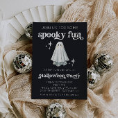 Spooky Fun Retro Ghost Halloween Invitation Einladung