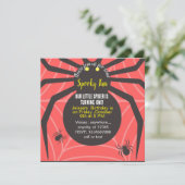 SPOOKY FUN SPIDER GEBURTSTAG CUSTOM EINLADUNG (Stehend Vorderseite)
