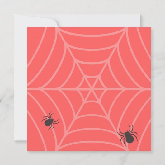SPOOKY FUN SPIDER GEBURTSTAG CUSTOM EINLADUNG (Rückseite)