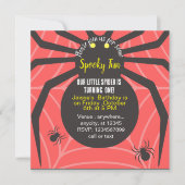 SPOOKY FUN SPIDER GEBURTSTAG CUSTOM EINLADUNG (Vorderseite)