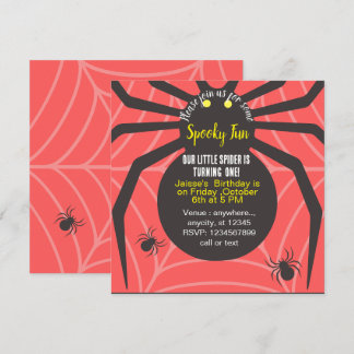 SPOOKY FUN SPIDER GEBURTSTAG CUSTOM EINLADUNG