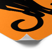 Spooky Funky Halloween-Party Cauldron Hexenhut Poster (Ecke)