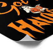 Spooky Funky Quote Halloween Ghost Party Poster (Ecke)