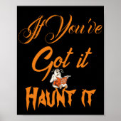 Spooky Funky Quote Halloween Ghost Party Poster (Vorne)