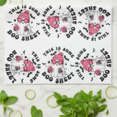 Spooky Funny Halloween Dekorgeister Geschirrtuch (Gefaltet)