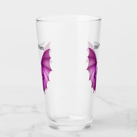 Spooky Furry Vibranry Pink Bat Wings Spread Glas (Links)