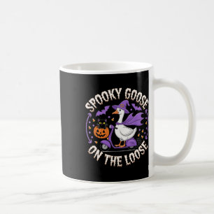 Spooky Gans auf dem lockeren, sonnigen Halloween Kaffeetasse
