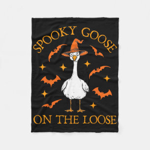 Spooky Gans auf dem losen Halloween Honk Witch des Fleecedecke