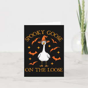 Spooky Gans auf dem losen Halloween Honk Witch des Karte