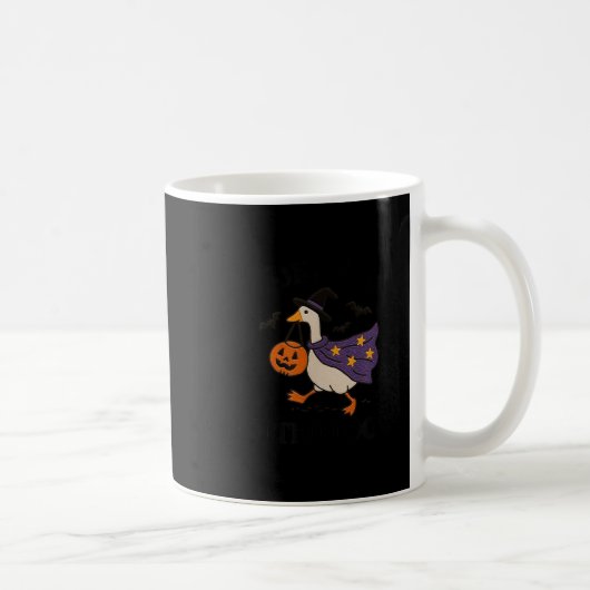 Spooky Gans auf der Lose Hexe Albern Gänsetier Kaffeetasse (Rechts)