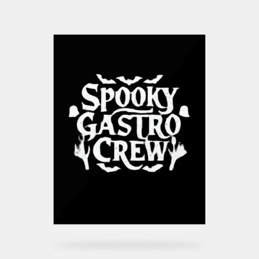 Spooky Gastro Crew Gastro Nurse Halloween Classic Acrylschild (Vorderseite)