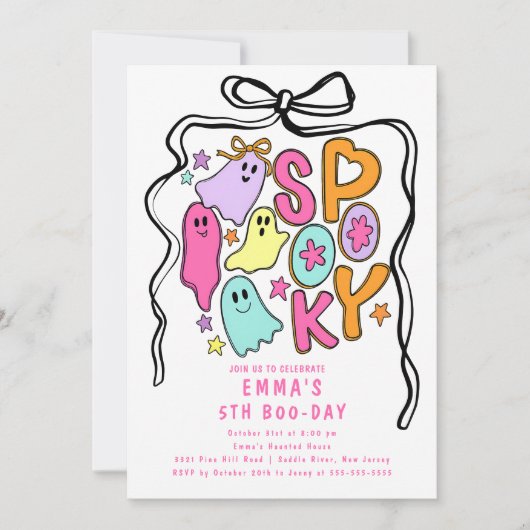 Spooky Geburtstag Halloween Geburtstag Einladung (Vorderseite)