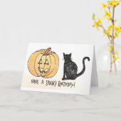 Spooky Geburtstag Karte (Gelbe Blume)