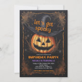 Spooky Geburtstagsparty Halloween Einladung (Vorderseite)
