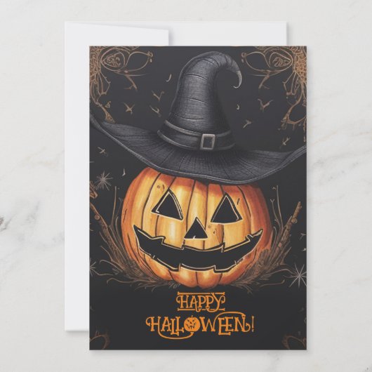 Spooky Geburtstagsparty Halloween Einladung (Rückseite)