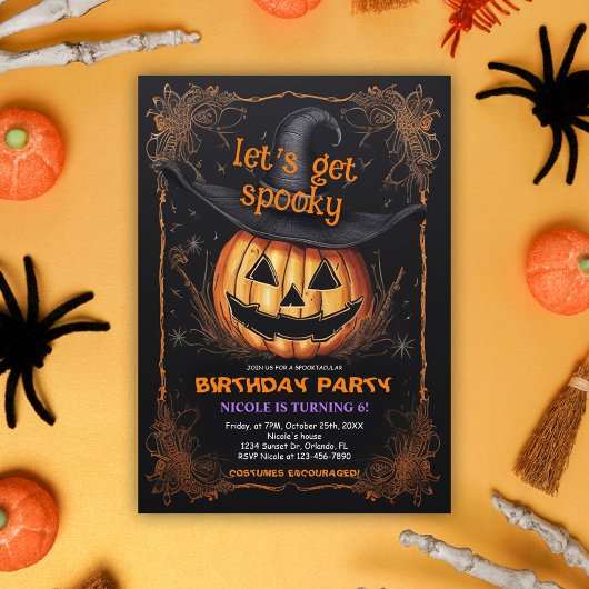 Spooky Geburtstagsparty Halloween Einladung