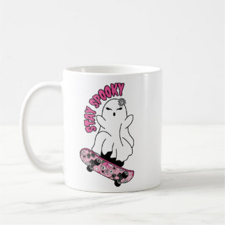 "Spooky"-Geist auf einem Skateboard Bleibe - Cool  Kaffeetasse