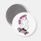 "Spooky"-Geist auf einem Skateboard Bleibe - Cool Magnet (Vorderseite/Rückseite)