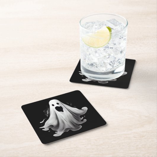 Spooky Geist auf Papier Untersetzer (Vor Ort)