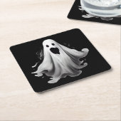 Spooky Geist auf Papier Untersetzer (angewinkelt)