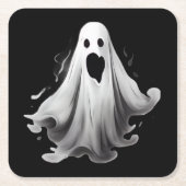 Spooky Geist auf Papier Untersetzer (Vorderseite)