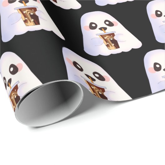 Spooky Geist mit Icchaffee Geschenkpapier (Rolleneckpunkt)
