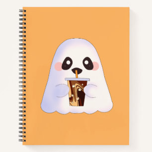 Spooky Geist mit Icchaffee Notizblock