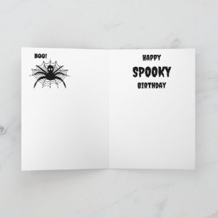 Spooky Geist Retro schwarz halloween Karte