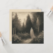 Spooky Geister auf dem Friedhof Horror Goth Karte (Vorderseite/Rückseite Beispiel)