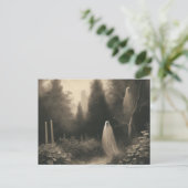 Spooky Geister auf dem Friedhof Horror Goth Postkarte (Stehend Vorderseite)