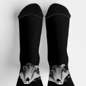 Spooky Geister auf schwarzen Socken (Oben)