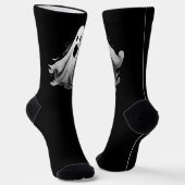 Spooky Geister auf schwarzen Socken (Gewinkelt)
