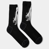 Spooky Geister auf schwarzen Socken (Rechts)