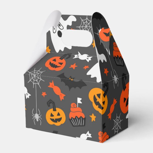 Spooky Geister und Kürbis Geschenkschachtel (Rückseite)