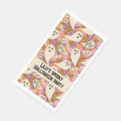 Spooky Geisterkindern mit Boom auf rosa orangefarb Serviette (Ecke)
