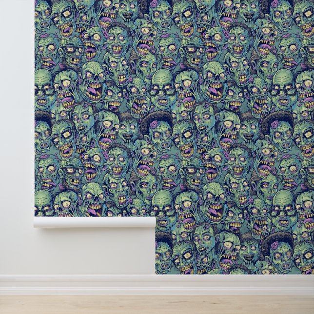 Spooky gekacheltes Zombie Halloween Tapete (Anwendung)