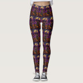 Spooky German Shepherd Halloween Hexenkürbis Leggings (Vorderseite)
